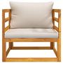 Voir la diapositive 5 : VIDAXL Chaise de jardin avec coussins gris clair bois massif d'acacia