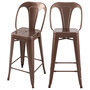 Voir la diapositive 1 : Rendez vous déco Lot de 2 chaises pour îlot central 67 cm en métal cuivre-Indus