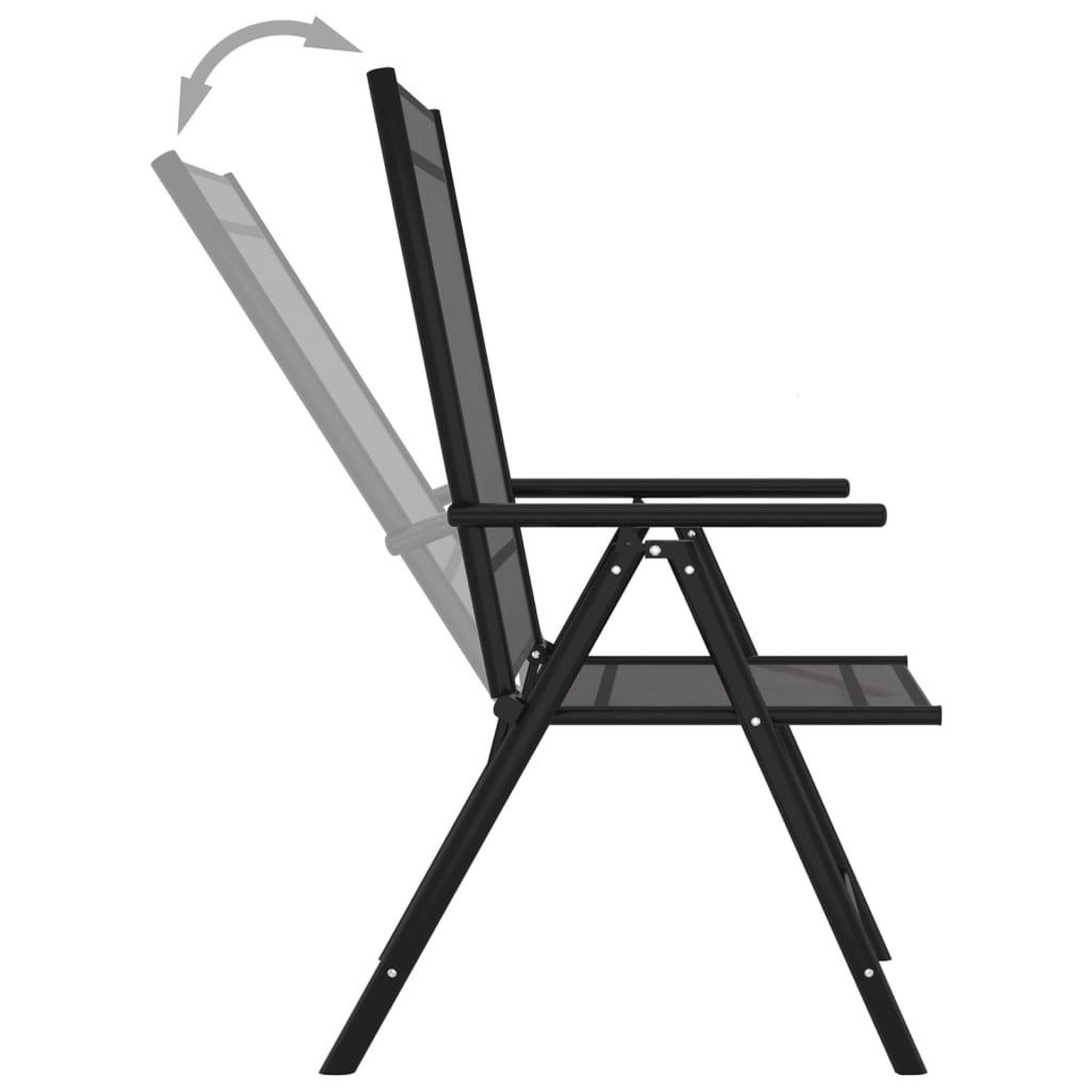 Voir la diapositive 3 : VIDAXL Ensemble a manger de jardin 10 pcs noir et anthracite