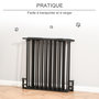 Voir la diapositive 5 : PAWHUT Barrière de sécurité parc enclos chien modulable pliable porte verrouillable intégrée 5 panneaux en métal 300L max. x 74,5H cm métal PP noir