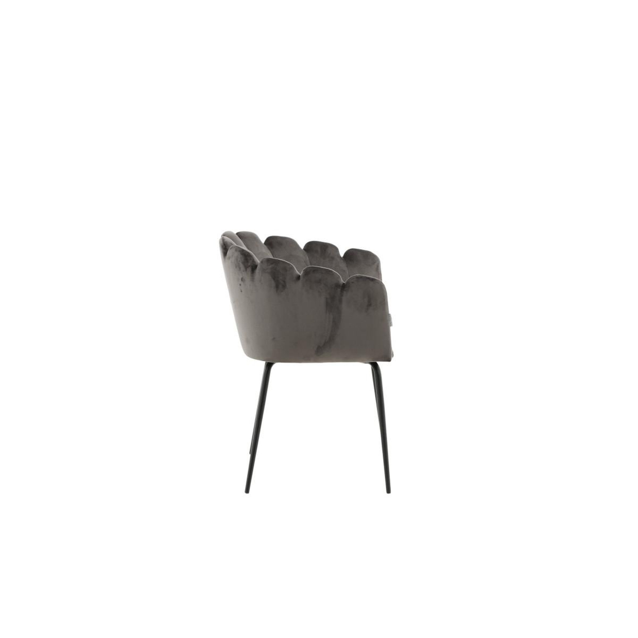 Voir la diapositive 4 : Paris Prix Chaise en velours  limhamn  76cm gris