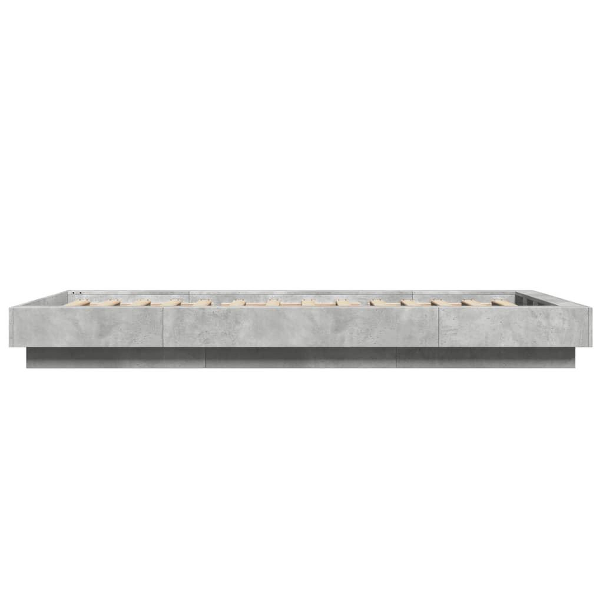 Voir la diapositive 5 : VIDAXL Cadre de lit sans matelas gris beton 90x200 cm