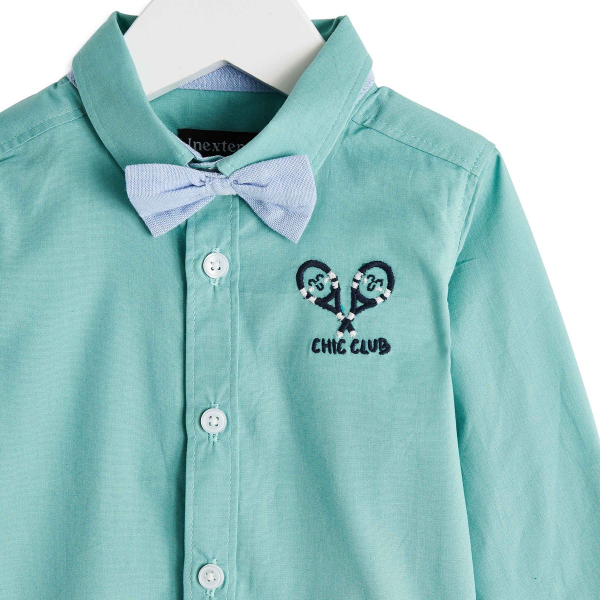 INEXTENSO Chemise verte avec noeud papillon bébé garçon