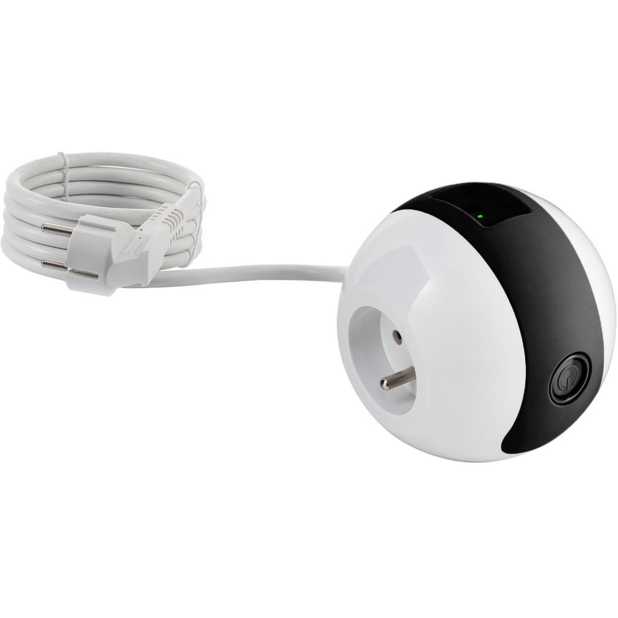 WATT AND CO Multiprise usb wattball blanc - noir
