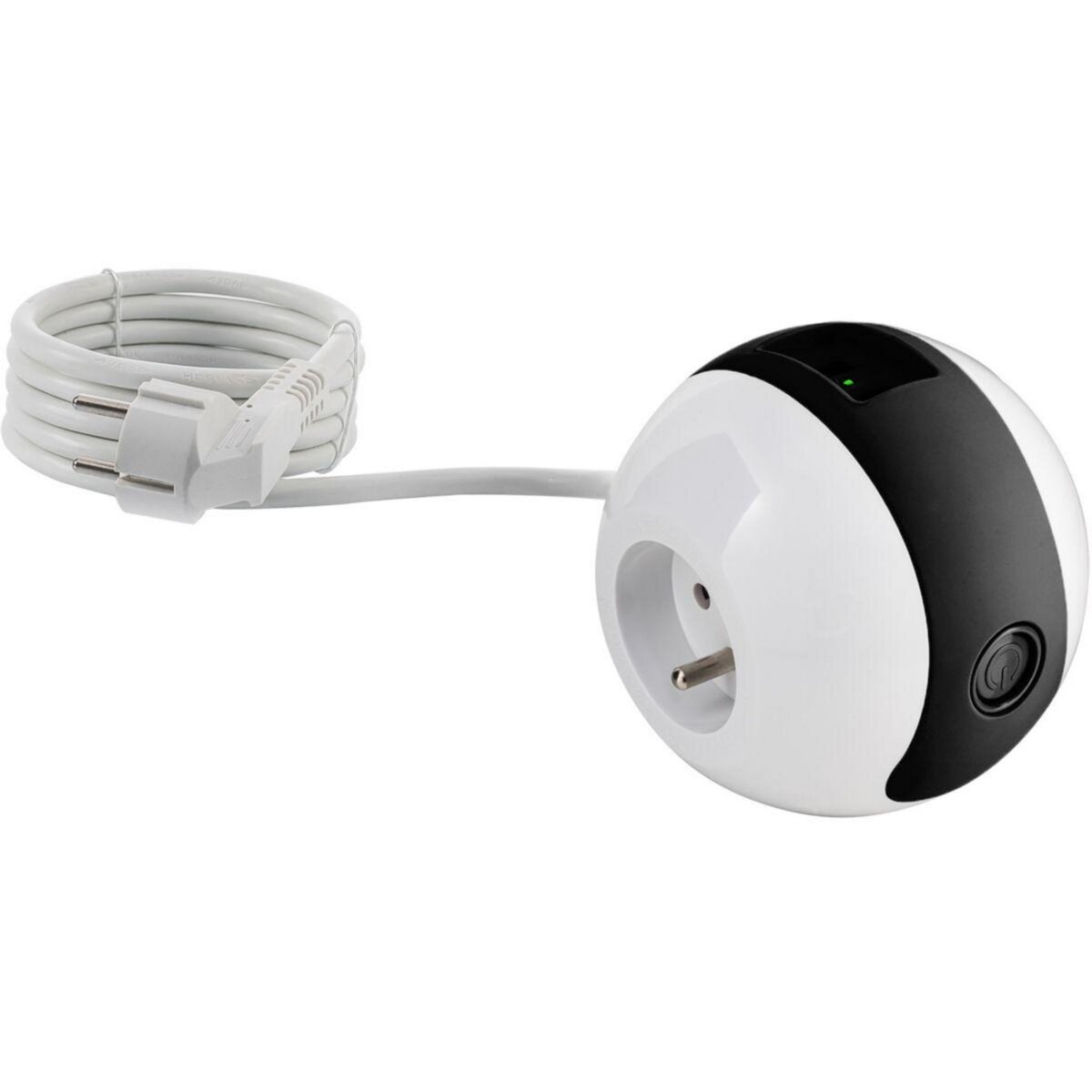 WATT AND CO Multiprise USB Wattball Blanc - Noir