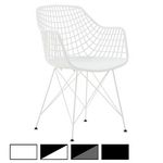 IDIMEX Lot de 4 chaises ALICANTE, en plastique. Coloris disponibles : Noir, Blanc