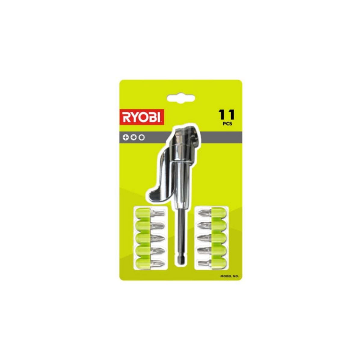 Ryobi Kit 10 embouts RYOBI plus 1 renvoi d'angle pour Perceuses - Visseuses
