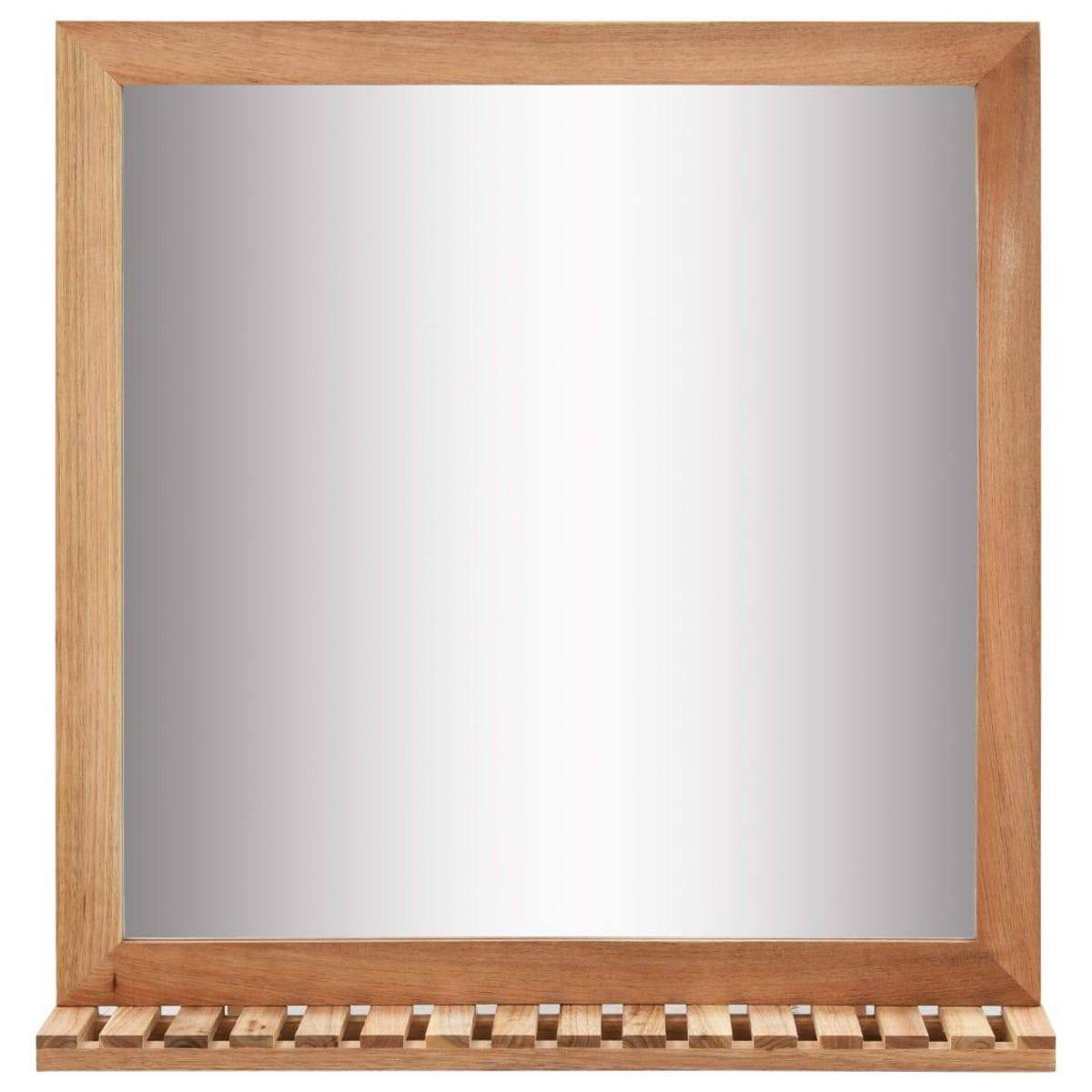 VIDAXL Miroir de salle de bain 60 x 12 x 62 cm Bois de noyer massif