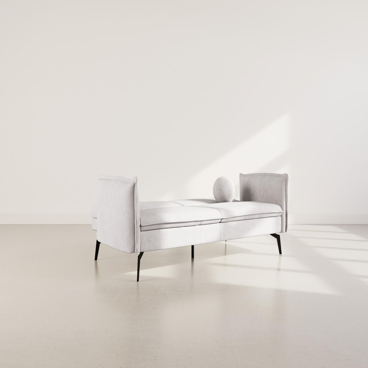 BEST MOBILIER Lexie - canapé convertible clic-clac 2 places en velours côtelé