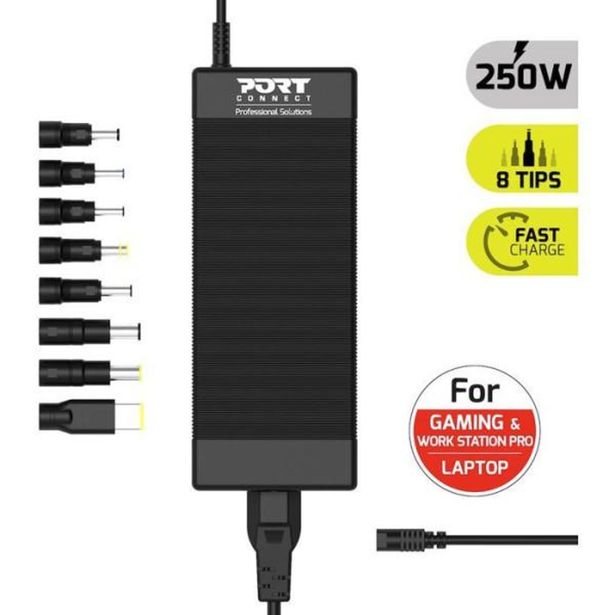 Voir la diapositive 3 : PORT DESIGNS Alimentation secteur universelle Port Designs Connect pour ordinateurs portables Noir