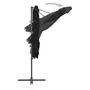 VIDAXL Parasol deporte avec mat en acier Noir 250x250 cm