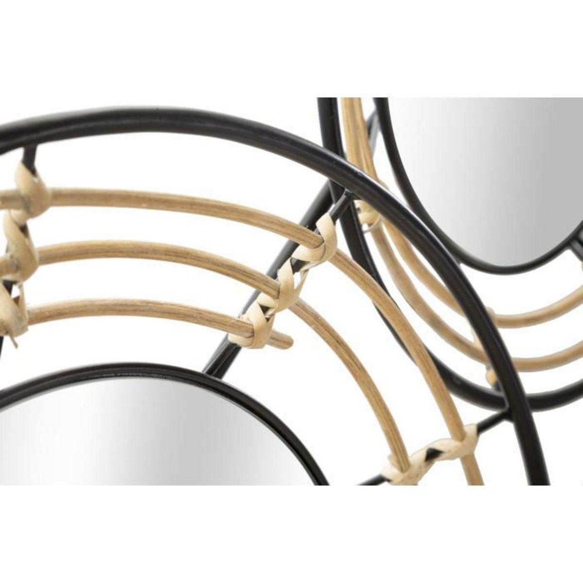 Paris Prix Décoration Murale 5 Miroirs  Oporto  111cm Noir & Marron