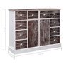 Voir la diapositive 6 : VIDAXL Buffet avec 10 tiroirs Marron 113x30x79 cm Bois