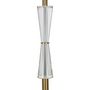 Voir la diapositive 2 : Paris Prix Lampadaire en Verre  Cristal  153cm Blanc & Or