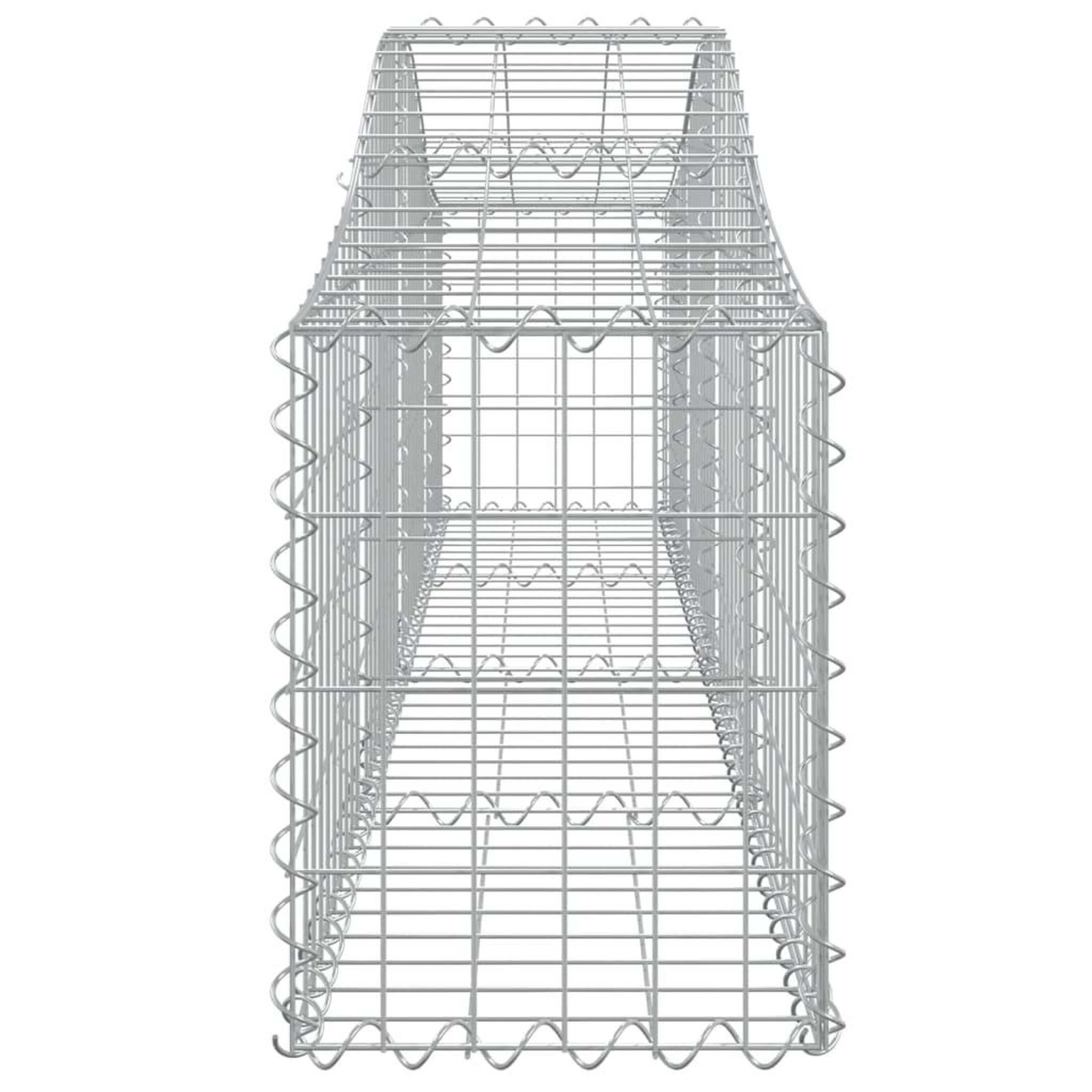 Voir la diapositive 5 : VIDAXL Paniers a gabions arques 2 pcs 200x30x40/60 cm Fer galvanise