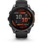 Voir la diapositive 1 : GARMIN Montre sport Fenix 8 47mm silver avec bracelet gris