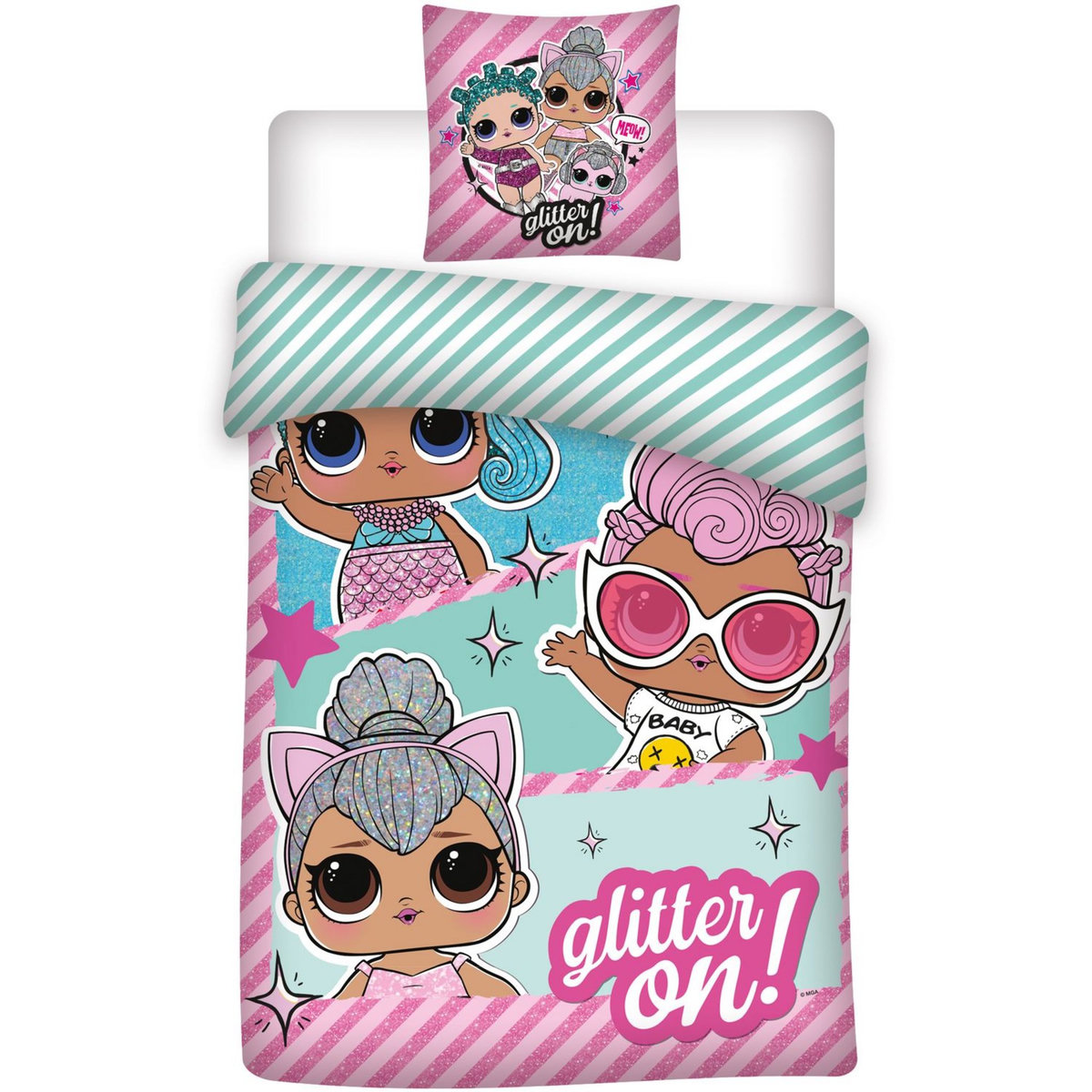Lol surprise Parure housse de couette enfant en microfibre LOL