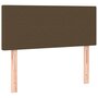 Voir la diapositive 2 : VIDAXL Tete de lit Marron Fonce 100x5x78/88 cm Tissu