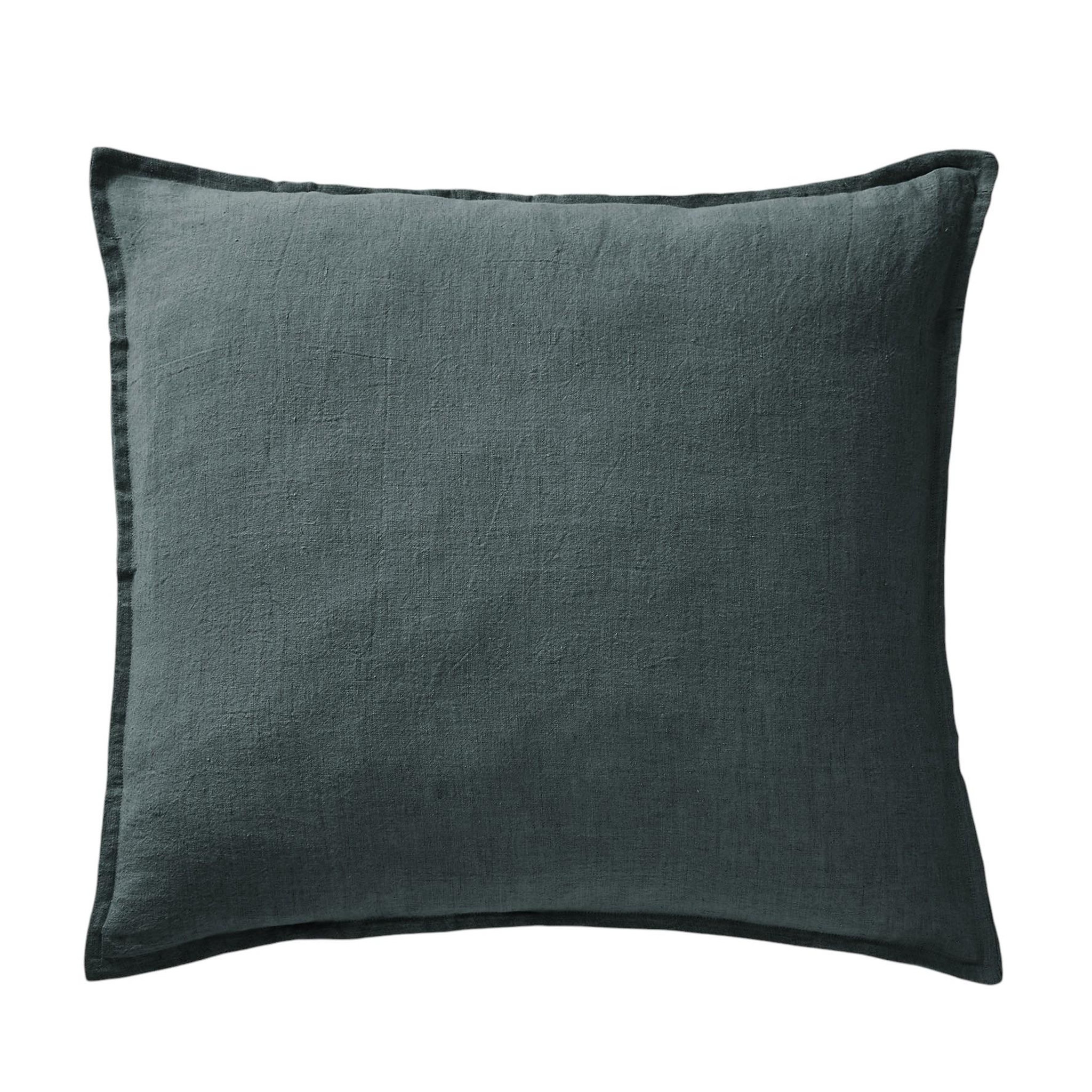 Eden Taie oreiller lin lave soline 60 x 60 cm ardoise