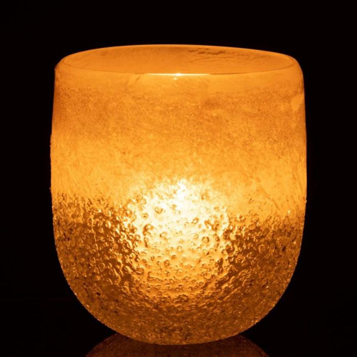 Paris Prix Photophore Design en Verre  Sumina  14cm Beige