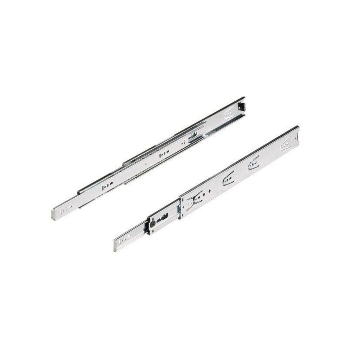 CENTRALE BRICO Lot de 2 coulisses pour tiroir a billes, HETTICH 45 kg L.25 cm