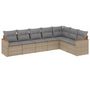 Voir la diapositive 2 : VIDAXL Salon de jardin avec coussins 7pcs melange beige resine tressee