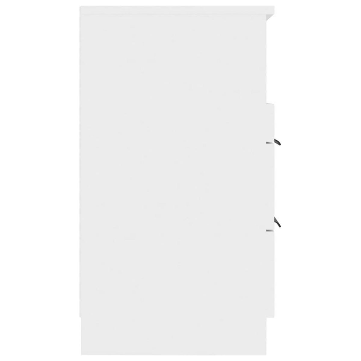 VIDAXL Table de chevet Blanc brillant Bois d'ingenierie