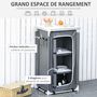 Voir la diapositive 4 : OUTSUNNY Rangement cuisine de camping pliable avec sac transport - 2 étagères - alu polyester gris