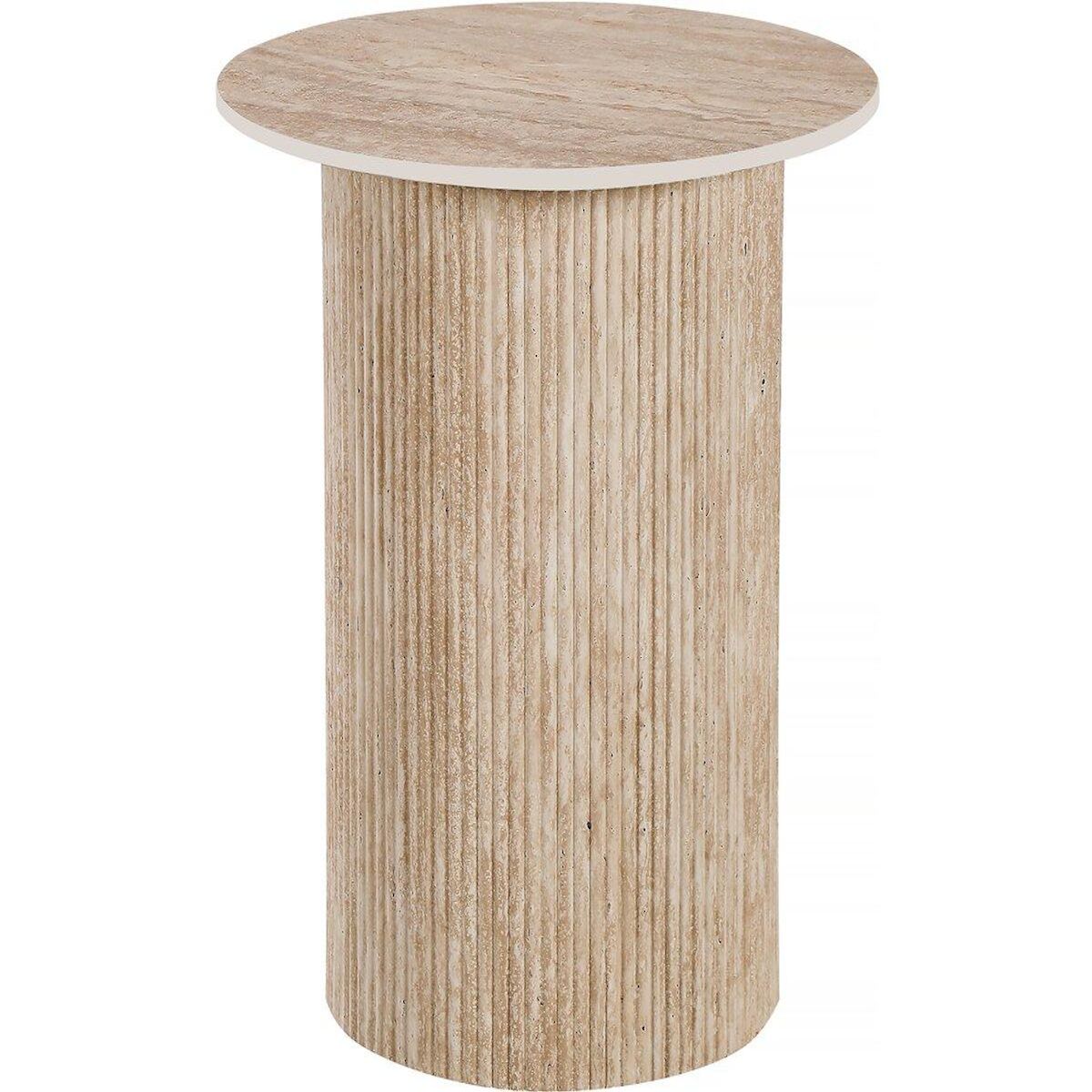 Habitat et Jardin table d'appoint, bout de canapé, table de chevet en céramique  Eclat  - 50 x 50 cm - Marron