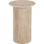 Habitat et Jardin table d'appoint, bout de canapé, table de chevet en céramique  Eclat  - 50 x 50 cm - Marron