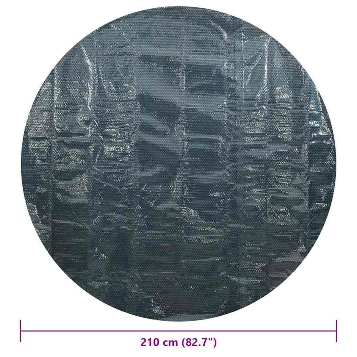 VIDAXL Film solaire de piscine flottant PE 210 cm Noir et bleu