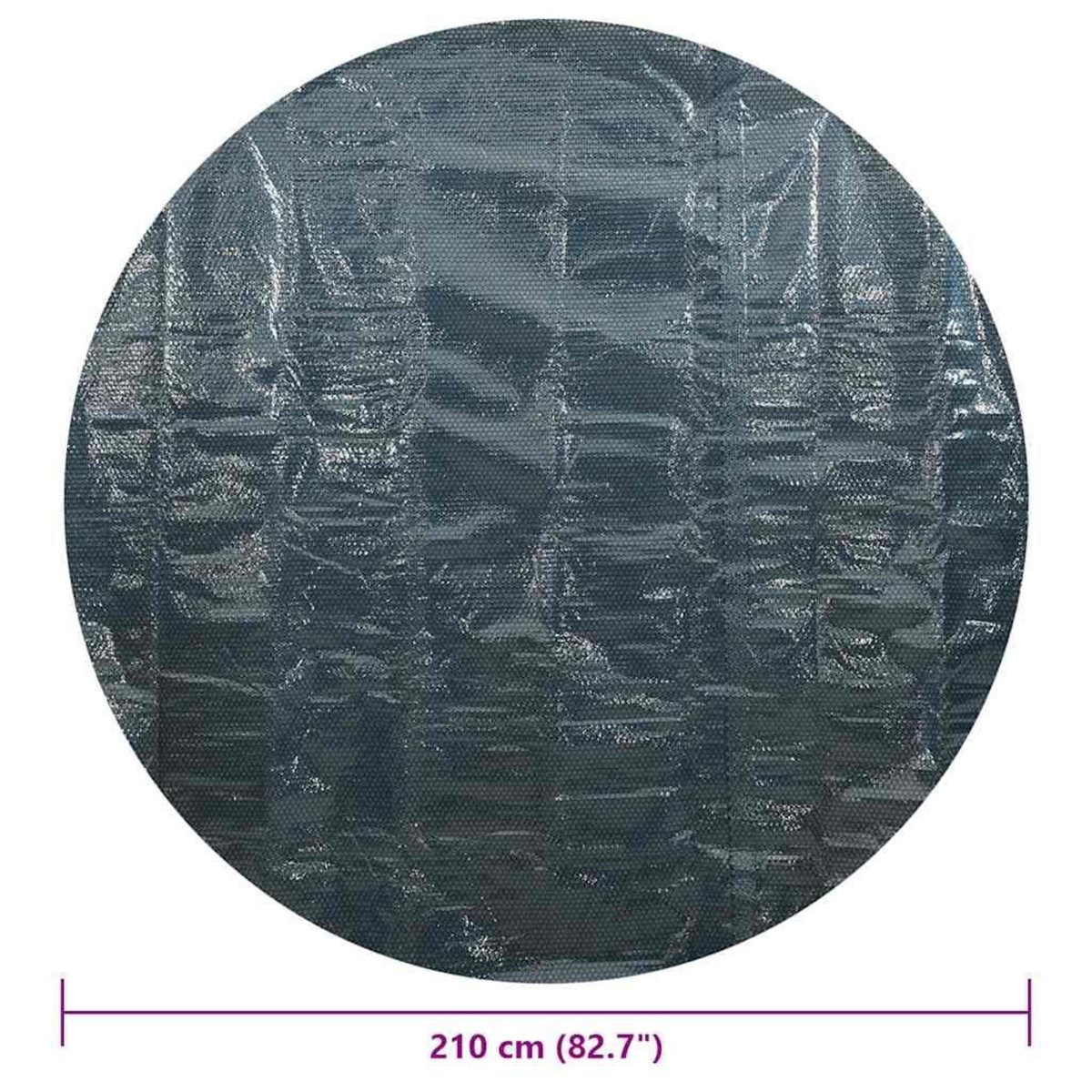 VIDAXL Film solaire de piscine flottant PE 210 cm Noir et bleu