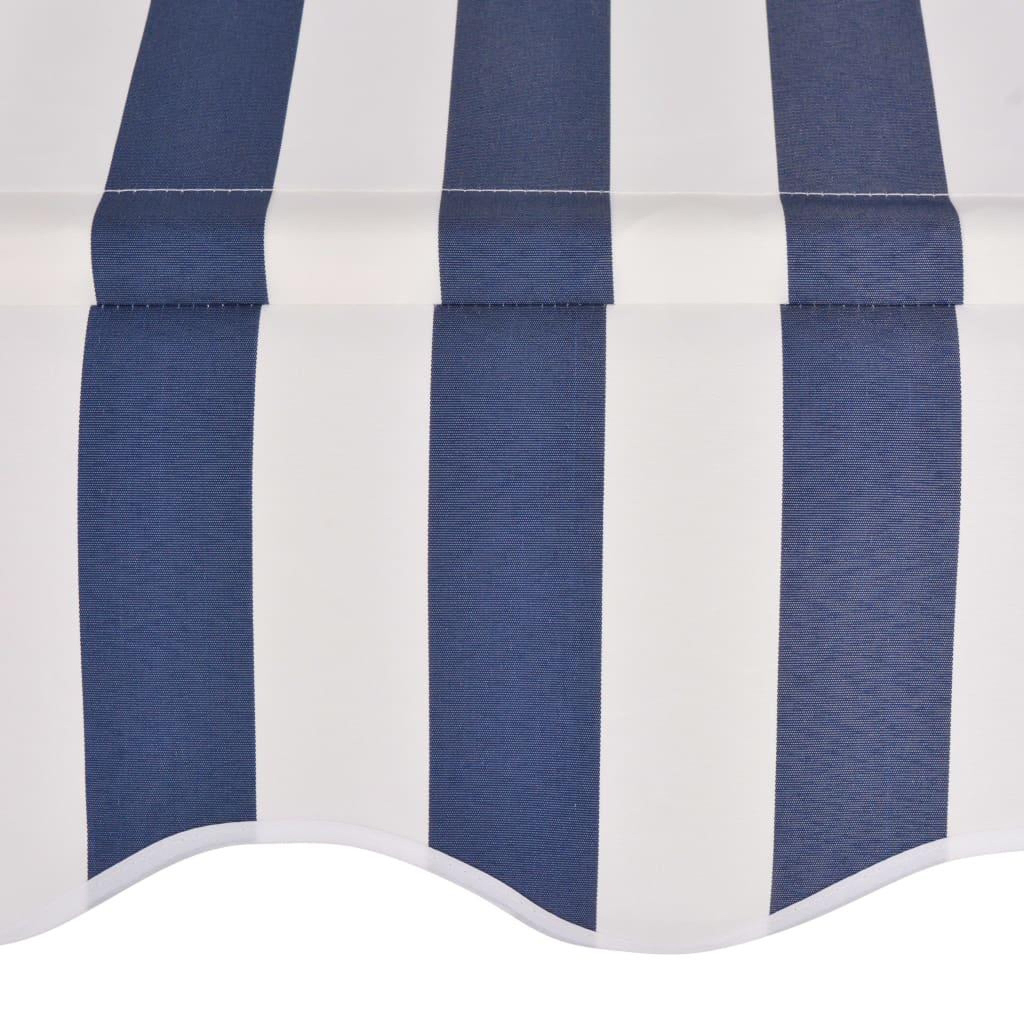Voir la diapositive 4 : VIDAXL Auvent retractable manuel 200 cm Rayures bleues et blanches