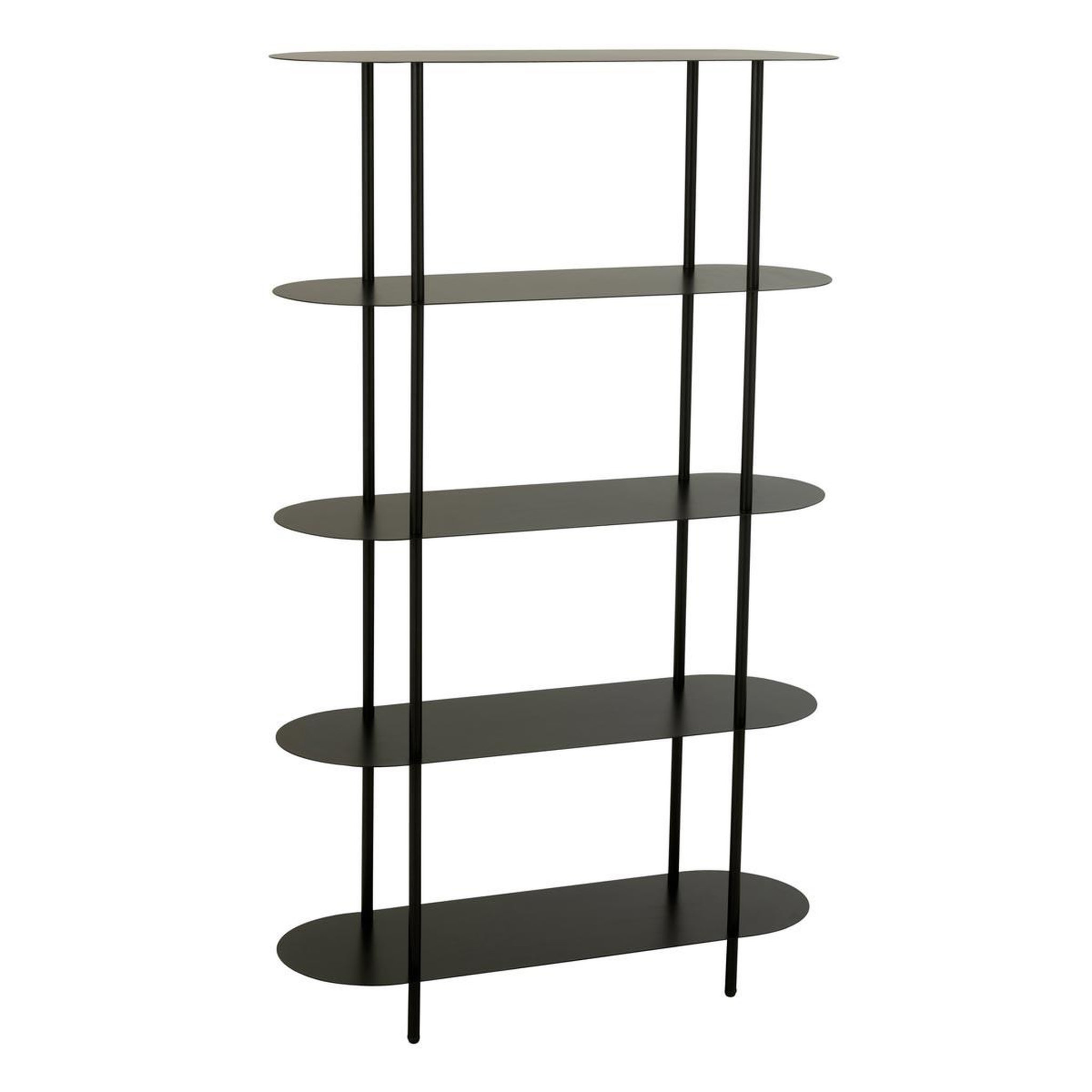 J-LINE Étagère 5 niveaux en métal  sheri  150cm noir