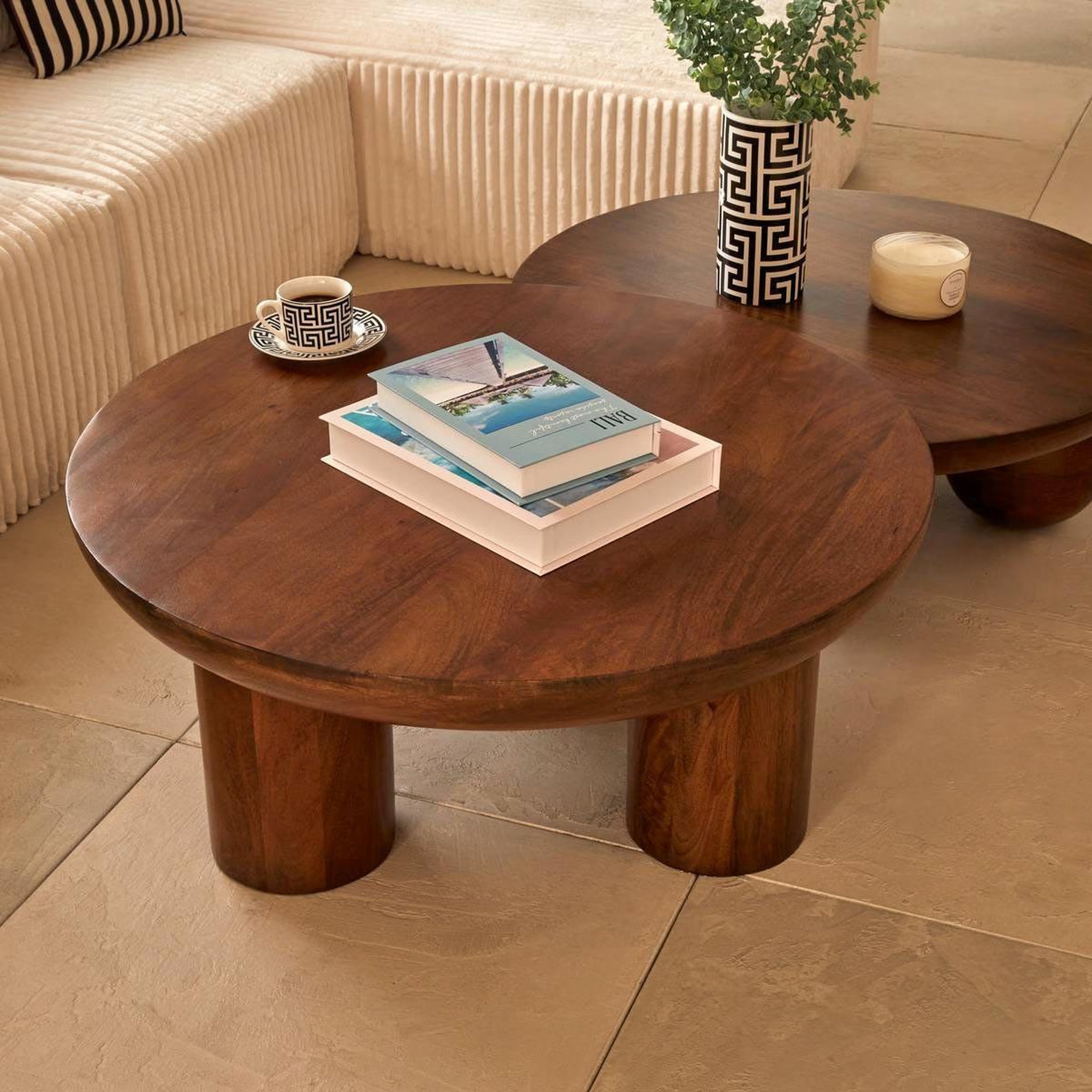 Voir la diapositive 3 : ATMOSPHERA Table basse design  stambh  90cm marron