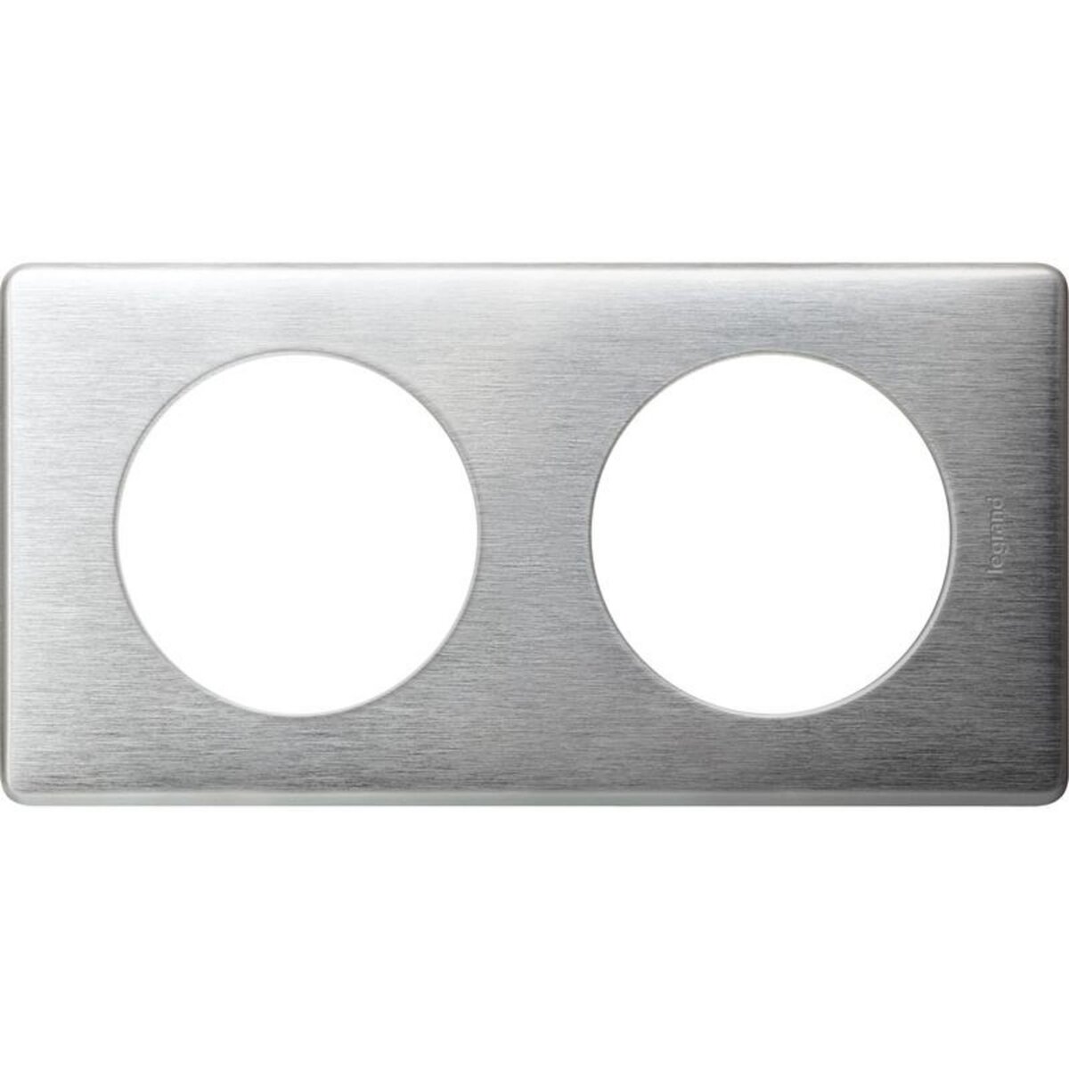 Legrand Celiane plaque 2 postes aluminium