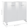 Voir la diapositive 6 : VIDAXL Armoire de salle de bain Blanc brillant Bois d'ingenierie