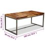 Voir la diapositive 6 : VIDAXL Table a manger Bois massif et acier 180 cm