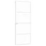VIDAXL Porte d'interieur Blanc 76x201,5 cm Trempe verre aluminium fin