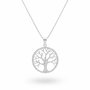 Voir la diapositive 1 : L'ATELIER D'AZUR Collier Argent 925/000 Rhodié - Arbre de Vie Serti de Zirconiums