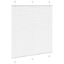 Voir la diapositive 3 : VIDAXL Store plisse blanc 115x150cm largeur du tissu 114,4cm polyester