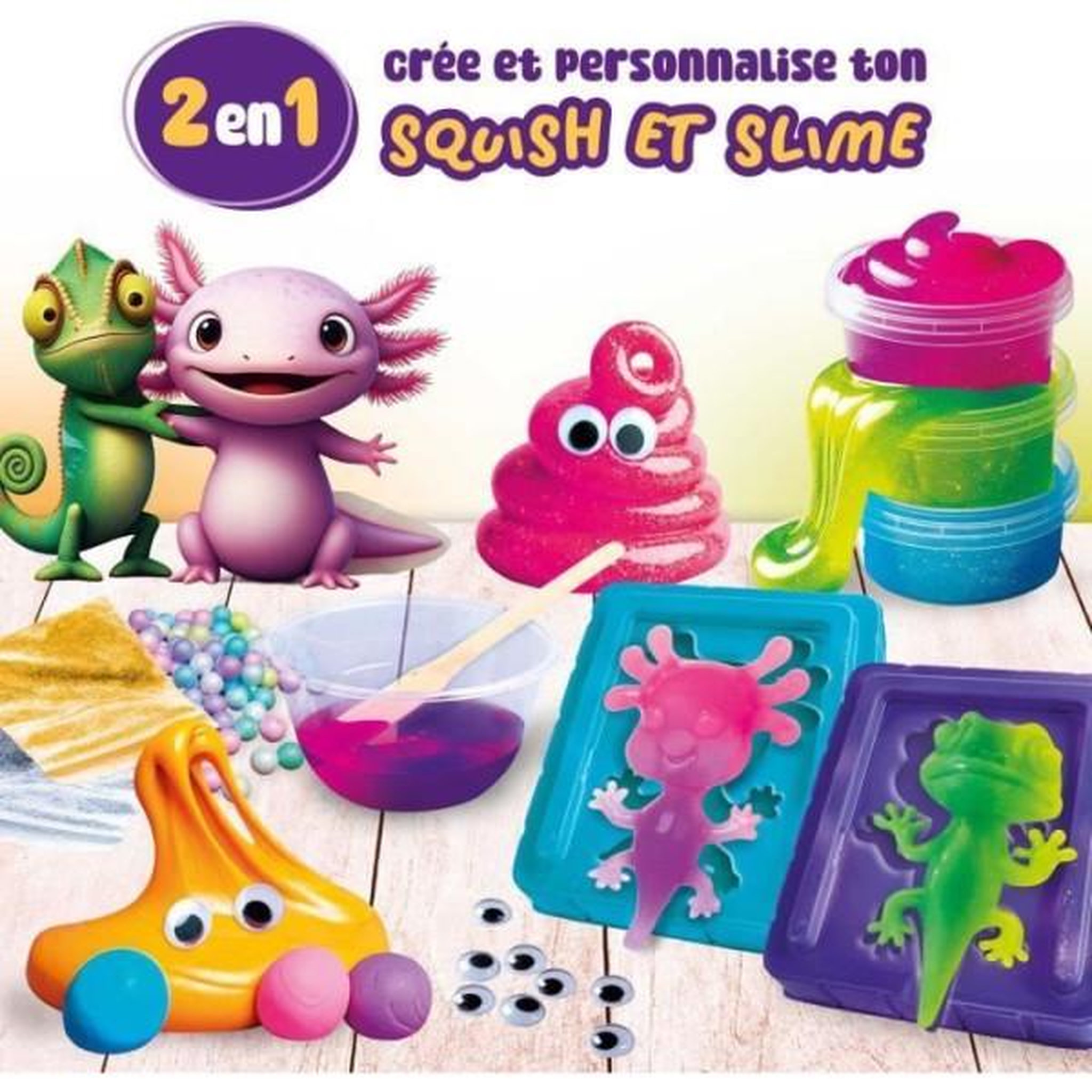 Voir la diapositive 2 : LISCIANI GIOCHI Squish et slime - Kit Scientifique - SLUMI SCIENCE - Composants Variés, Recettes Illustrées