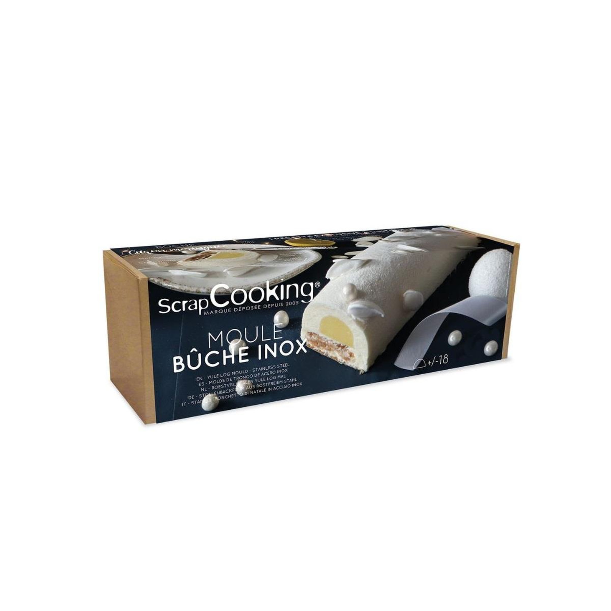 SCRAPCOOKING Moule buche inox 30x8x6.5+insert - 1910