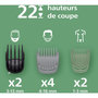 Voir la diapositive 2 : Philips Tondeuse multi usages MG7941/15 Series 7000, 22 hauteurs de coupe, précision 0,2 mm, autonomie 120 mn