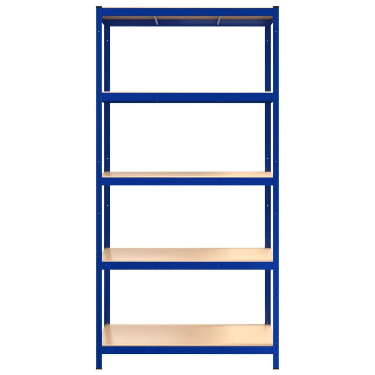 VIDAXL Etagere de rangement a 5 niveaux Bleu Acier et bois ingenierie
