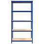 Voir la diapositive 4 : VIDAXL Etagere de rangement a 5 niveaux Bleu Acier et bois ingenierie