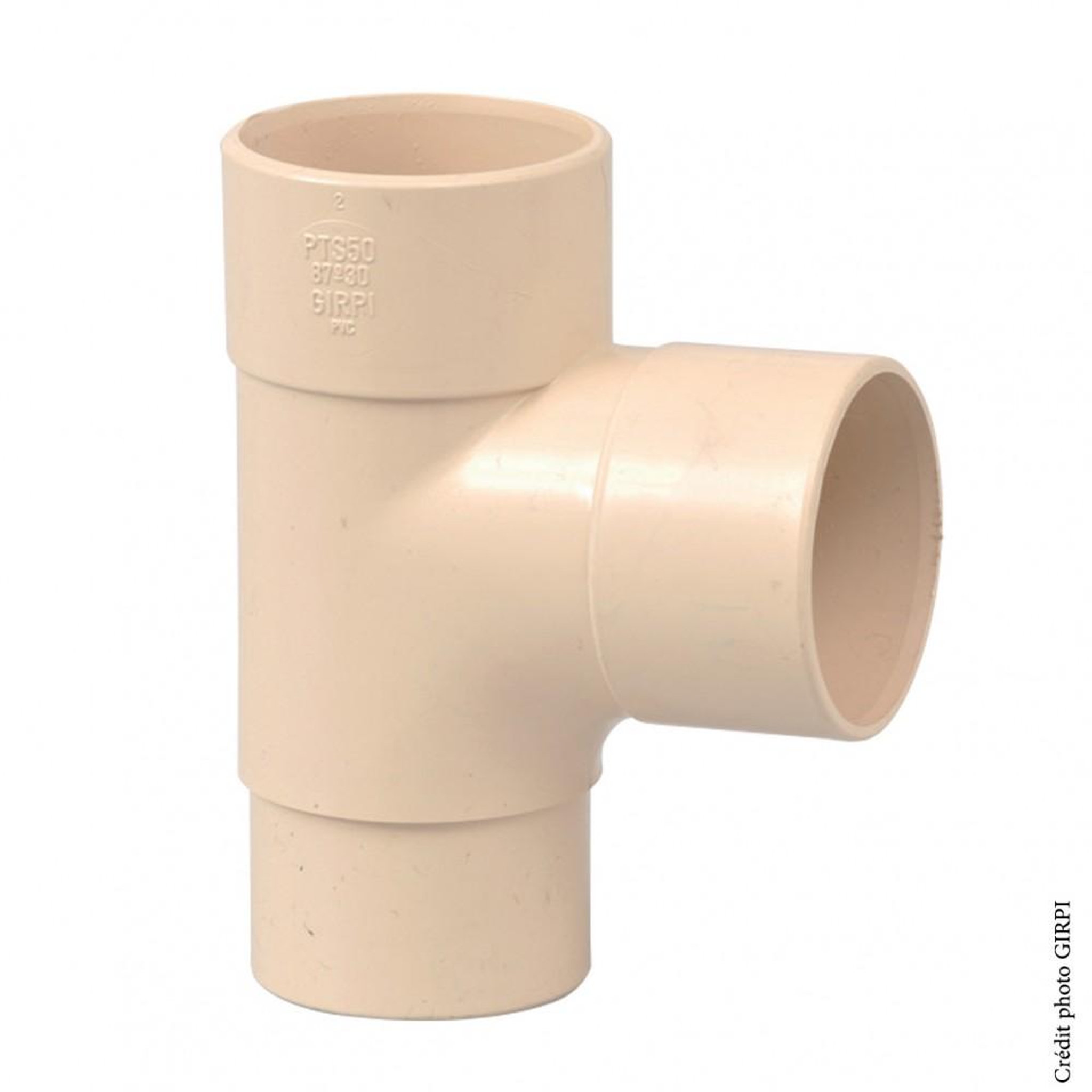 GIRPI Culotte 87.3° pvc sable GIRPI, Dév.16 cm Diam.50 mm