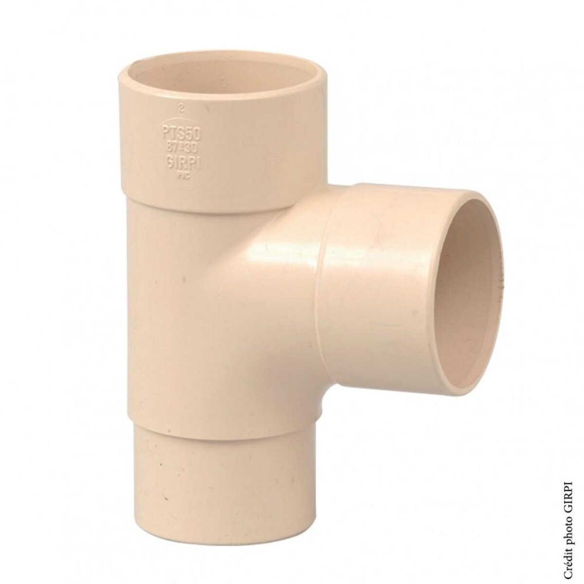 GIRPI Culotte 87.3° pvc sable GIRPI, Dév.16 cm Diam.50 mm