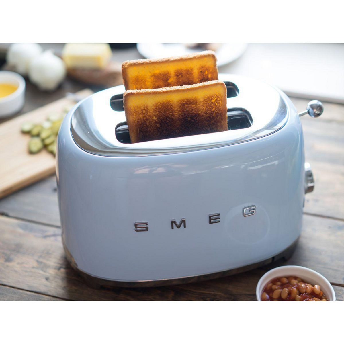 SMEG Grille-pain TSF01PBEU Bleu Azur