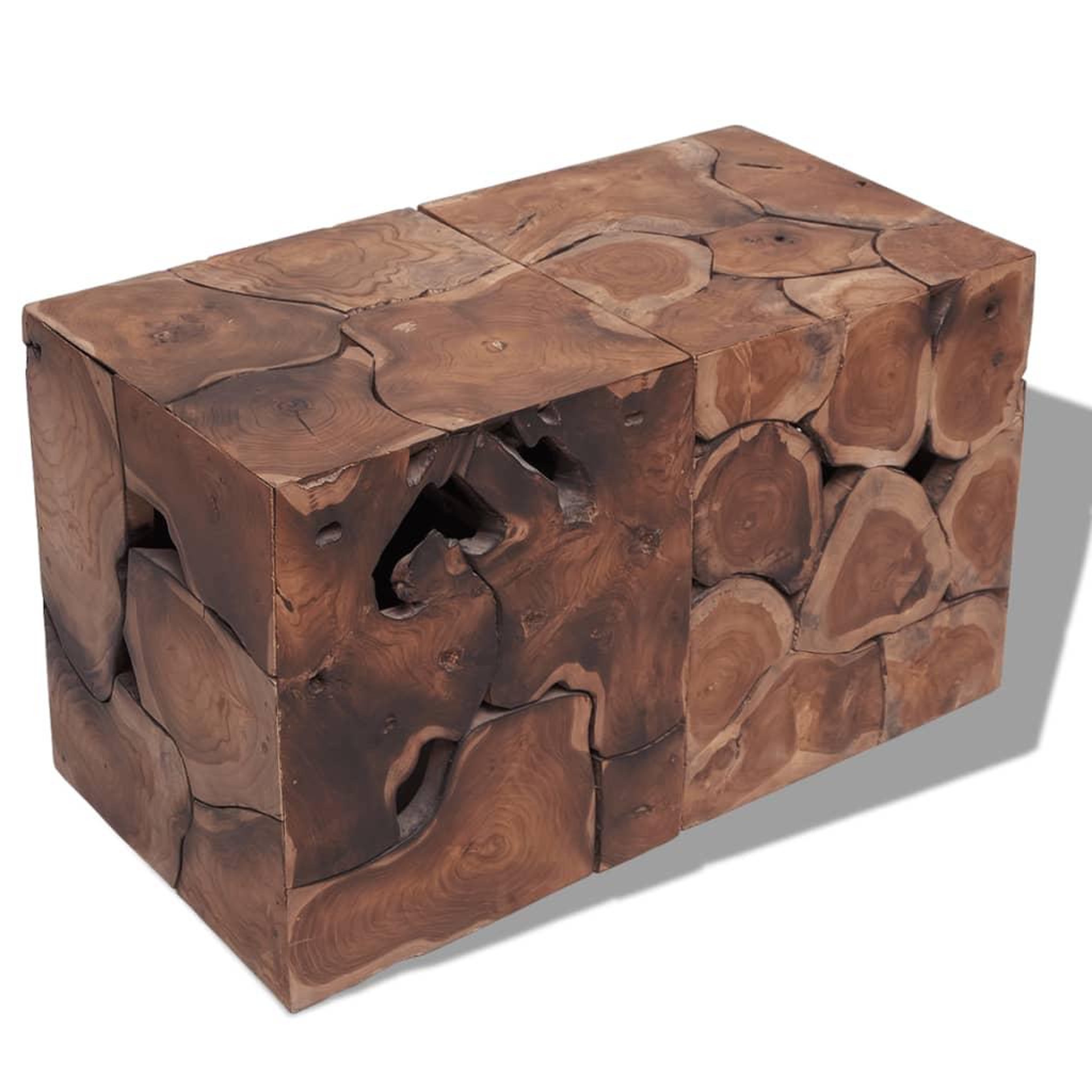 Voir la diapositive 1 : VIDAXL Tabourets/Table basse teck massif